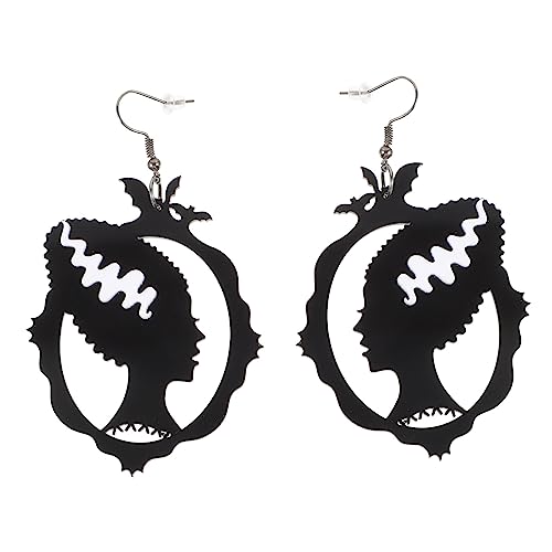 ABOOFAN 3 Paar Ohrringe Halloween Schwarz Acryl Elegant Party Accessoire Toll Für Ihre Liebsten von ABOOFAN