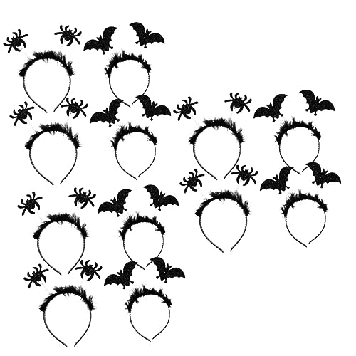 ABOOFAN 3 Sätze Fledermaus-spinnen-stirnband Fledermaus-stirnbänder Für Halloween Schwarze Scrunchies Für Haare Halloween-kostüm-stirnbänder Flügel Kostüm Haarreifen Cosplay Kleidung Stoff von ABOOFAN