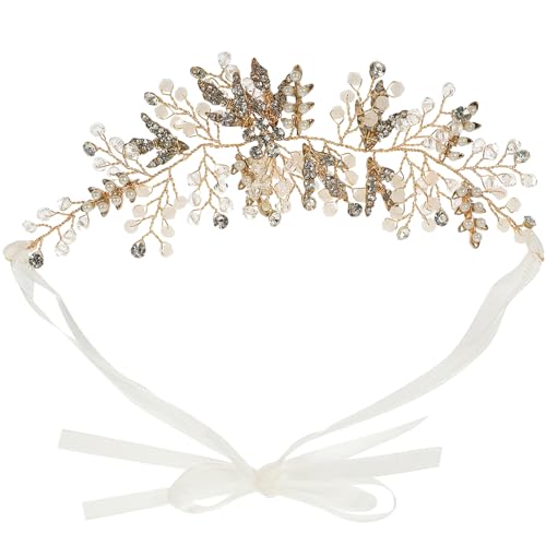 ABOOFAN 3 Stück Braut-Stirnband Perlen-Haarband Kopfbedeckung Mädchen-Haar-Accessoire Haargummis Für Frauen Hochzeit-Stirnbänder Zopf-Haar-Accessoires Künstliche Perlen-Haarband von ABOOFAN