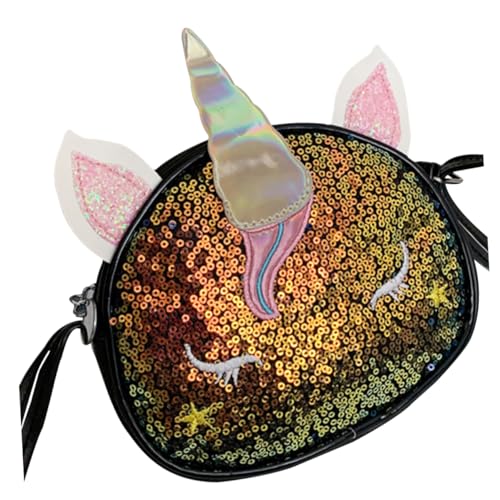 ABOOFAN 3st Einhorn Umhängetasche Schultertasche Kinder Geldbörse Umhängetaschen Tasche Für Teenager-mädchen Einhorntaschen Für Mädchen Prinzessin Tasche Kleinkind Pailletten Symphonie von ABOOFAN