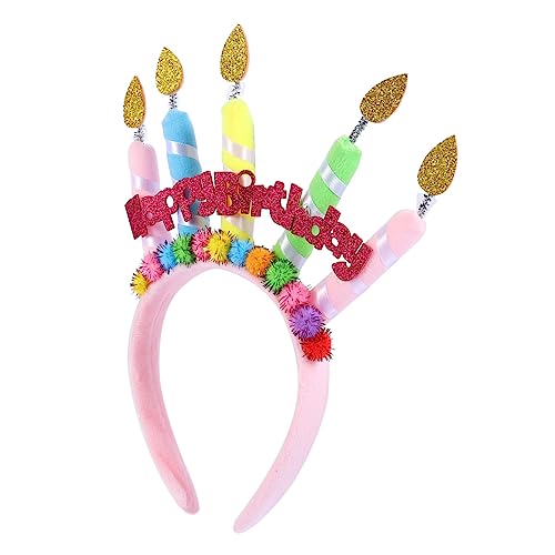 ABOOFAN 3st Geburtstag Stirnband Lustige Haarbänder Süße Stirnbänder Haarband Für Mädchen Geburtstagsparty Liefert Geburtstag Kopfbedeckung Tiara-stirnband Kuchen Stoff Kleidung Kind von ABOOFAN