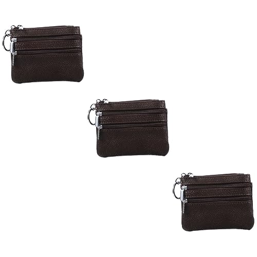 ABOOFAN Handtaschen 3 STK Geldbörse Schlüsseltasche Schlüsselring Handtasche Geschenk Für Männer Geschenke Für Männer Kleine Veränderung Damen Klipp Rindsleder Schlüsselbund von ABOOFAN