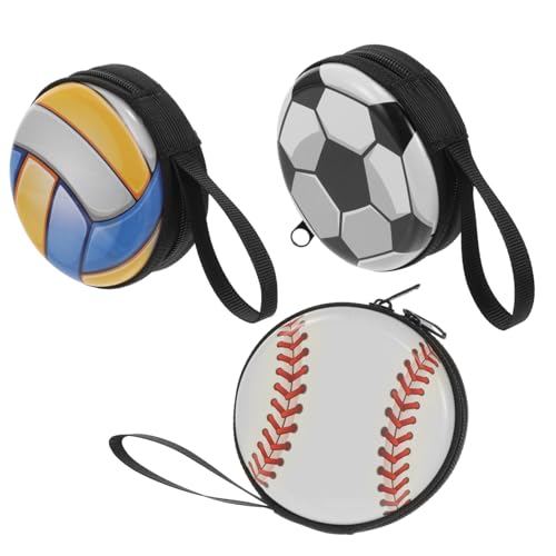 ABOOFAN 3 Stück Kleine Fußball Münzboxen aus Blech mit Reißverschluss Kompakte Aufbewahrungstaschen für Kleingeld und Kleine Kreative Sportball Formen Fußball Volleyball Baseball ABOOFAN 3 Stück Kleine Fußball Münzboxen aus Blech mit Reißverschluss Kompakte Aufbewahrungstaschen für Kleingeld und Kleine Kreative Sportball Formen Fußball Volleyball Baseball von ABOOFAN