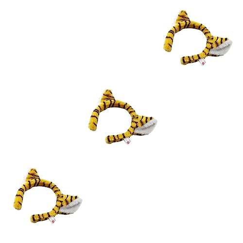 ABOOFAN Make-up-Stirnband 3st Tiger-kopfschmuck Tigerhaarband Tiger-kopfbedeckung Ohr Stirnband Tiger-Stirnband von ABOOFAN