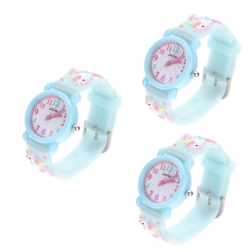 ABOOFAN 3-teilige Mädchenuhr Cartoon-Uhr Modische Uhr Verstellbares Armband Für Kinder 30 M Funktion Als Geburtstagsgeschenk von ABOOFAN