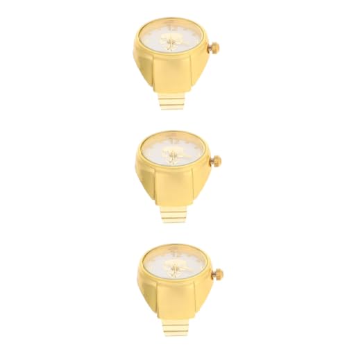 ABOOFAN 3-teilige Stilvolle Armbanduhr Aus Edelstahl Mit Glas Genaue Zeitmessung Für Zwanglose Events Und Partys von ABOOFAN