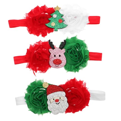 ABOOFAN 3st Weihnachtsstirnband Für Kinder Festival-haarband Baby-stirnband Weihnachts-haarschleifen Stirnbänder Für Mädchen Weihnachtsaccessoires Stoff Weihnachten Schmücken Fräulein von ABOOFAN