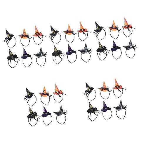 ABOOFAN 30 Stück Kürbis-Kopfschmuck-Stirnband Für Spinnen-Erwachsene Gruseliges Kostüm Neuartiger Kopfreifen Kopfbedeckung Bild Für Maskerade Dekoration Lila Karneval Mini-Hüte von ABOOFAN