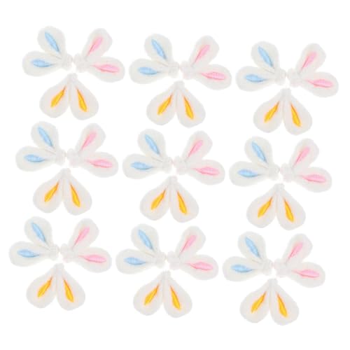 ABOOFAN 30 Stück Teiliges Mini Hasenohren Haar Accessoires für DIY Haarklammern Basteln in Pastellfarben Blau Gelb Kreative Kaninchenohren Schmuck für Erwachsene von ABOOFAN