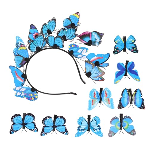 ABOOFAN 4 Sätze Schmetterlings-stirnband Haarschmuck Schmetterlingsclip Damen Metall Flügel von ABOOFAN