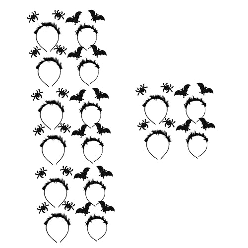 ABOOFAN 4 Sätze Fledermaus-Spinnen-Stirnband Halloween-Kostüm-Kopfschmuck Fledermaus Haarbänder Tiara Kleider Cosplay-Fledermaus-Spinnen-Kopfschmuck Cosplay-Zubehör bilden Requisiten Stoff von ABOOFAN