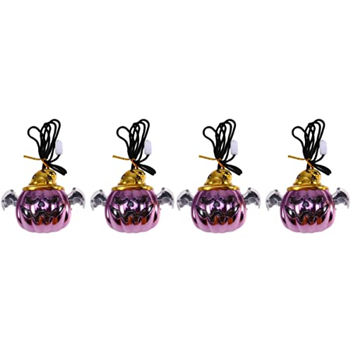 ABOOFAN Kürbis-Ornamente 4 Stk. - LED- Kürbiskette Leuchtende Kürbiskette Blinkender Kürbisanh?nger Kürbiskette Kunststoff Halloween von ABOOFAN