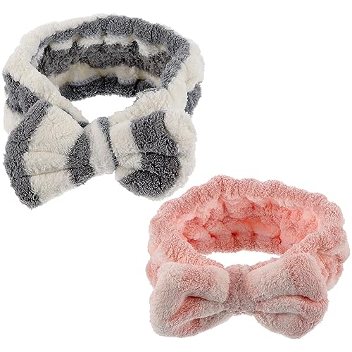 ABOOFAN 4 Stück Haarband Für Frauen Handtücher Hautpflegeprodukte Korallenvlies Streifen Fräulein von ABOOFAN