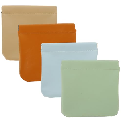 ABOOFAN 4stücke Kosmetiktasche Für Damen Kleine Lippenstiftbeutel Ohne Reißverschluss Mit Magnetknopf Selbstschließend Zur Aufbewahrung Von Lippenstift Schlüsseln Münzen Als von ABOOFAN