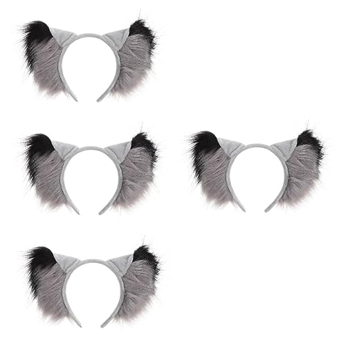 ABOOFAN 4 Stück Fuchsohren Stirnband Pelziges Fuchsohr-stirnband Halloween-kopfschmuck Cosplay-ohr-stirnbänder Harte Stirnbänder Fuchs Cosplay-zubehör Erwachsener Kopfhörer Kind Stoff von ABOOFAN