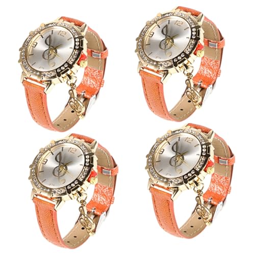 ABOOFAN 4 Stück Stilvolle Damenuhr Aus Metall Elegantes Für Frauen Lässige Freizeit-Armbanduhr Für Mädchen von ABOOFAN