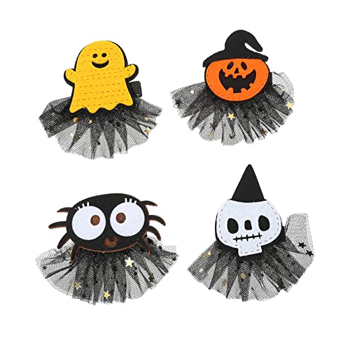 ABOOFAN Haarschmuck 4 Stück Halloween- Hexenhaarschmuck Hexen Kostümzubehör Halloween-pailletten- Hexenhut Haarnadeln Kürbis-kopfschmuck Legierung Kind Gaze Abschlussball von ABOOFAN