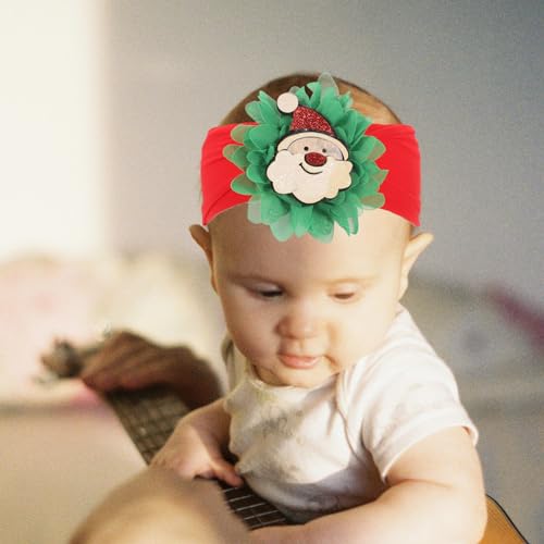 ABOOFAN 4 Stück Kinder-Stirnband-Haargummis Kinder-Bandana-Stirnband Säuglings-Haargummis Stirnbänder Für Kinder Weihnachts-Baby-Kopfwickel Weihnachtsmann-Stirnband Schöne von ABOOFAN