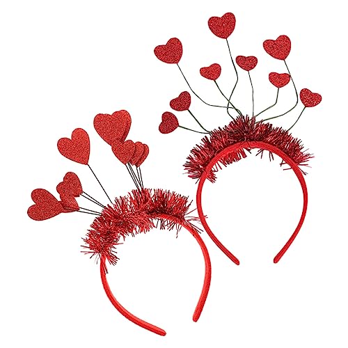 ABOOFAN 4 Stück Liebe Stirnband Festival Haarschmuck Für Mädchen Valentinstag Haarband Haarschmuck Für Die Hochzeit Sonnenbrille Stirnband Amor Kostüm Eisendraht Antenne Damen Pailletten von ABOOFAN