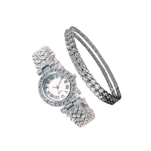 ABOOFAN 4 Stück Quarzuhr-Armband Damenarmband Strass Slap-Armbänder Für Kinder Sterling-Armbanduhr -Uhren Bling-Uhr Für Frauen Mädchen Edelstein Damen Edelstahl von ABOOFAN