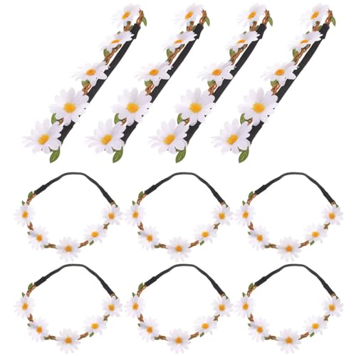 ABOOFAN 40 Stück Sonnenblumen-Stirnband Hochzeitsgirlande Haarschmuck Für Mädchen Braut-Kopfbedeckungen Für Hochzeitsfeste Blumen-Haarband Haargummis Gänseblümchen-Stirnband von ABOOFAN