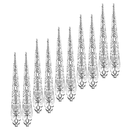 ABOOFAN 40 Stk Fingernagel-set Punk Finger Ringe Nagelringe Schmuck Hohle Fingernagelklaue Finger Spitze Schutz Fingernagel Fingernagelringe Für Mädchen Mann Palast Eisen Goldene Nägel von ABOOFAN