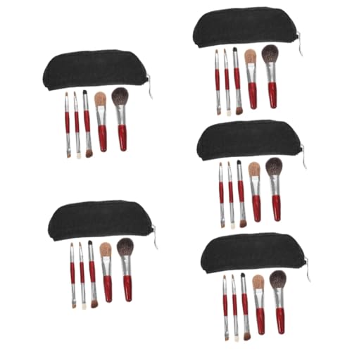 ABOOFAN 5 Sätze Schminkpinsel mit Tasche Applikator Kosmetikpinsel Make-up Pinsel Make-up-Zubehör für Frauen Make-up-Pinsel für Frauen tragbar Lidschatten Pinsel Bürste einstellen Fräulein von ABOOFAN