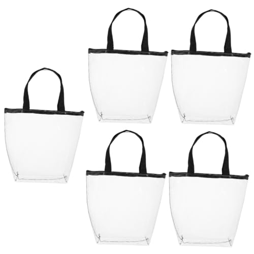 ABOOFAN 5st Transparente Reißverschlusstasche Durchsichtige Aufbewahrungsbeutel Kulturbeutel Tragetaschen Für Damen Klare Make-up-Taschen Weiche Eva PVC Kosmetik Reisen Aufbewahrungstasche von ABOOFAN