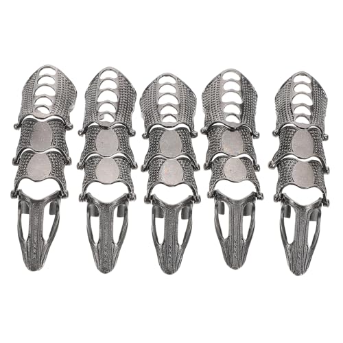 ABOOFAN 5 Stück Vintage Punk Vollfingerring aus Legierung Verstellbare Halloween Schmuck Ringe für Partys Cosplay und Festlichkeiten Stilvolle Statement Fingerdeko für Damen und Herren von ABOOFAN