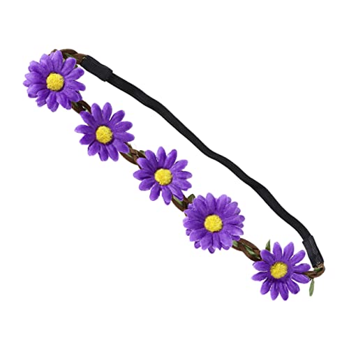 ABOOFAN 5 Stücke Haarbänder Für Mädchen Braut Stirnband Verstellbar Haargummi Blumenkranz Braut Stirnband Haarkranz Strand Stirnbänder Damen Stirnbänder Stirnbänder Haarring Sonnenblume von ABOOFAN