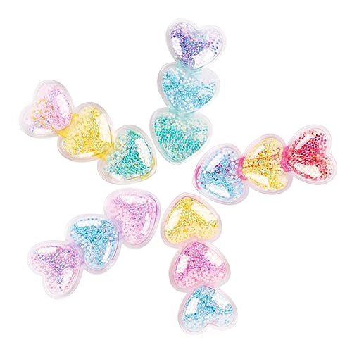 ABOOFAN 5st Liebesfluss-sofa-clip Herzform-clips Treibsand Haarspange Haarspangen Mit Glitzerherzen Valentinstag Haarspangen Kinderhaare Amor Plastik Stirnband Kleines Mädchen Fräulein von ABOOFAN