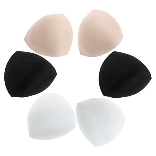 ABOOFAN 3 Paare BH-Einlagen Sport BH Pads Einlagen Einnähen BH Cups Abnehmbarer Air Cotton Foam Sponge Atmungsaktive Sport Yoga Bikini Top Bra Pad Insert Ersatz S Gr. One Size, L von ABOOFAN