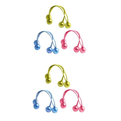 ABOOFAN 6 Paare Rosa Elastische Haargummis Kugelhaarring Aus Acryl Schwanzbänder Blase Haarbänder Perlen Für Haare Gummibänder Für Armbänder Haargummikugeln Mädchen Haarseil Kind von ABOOFAN