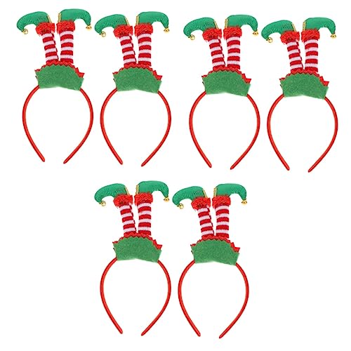 ABOOFAN 6 Stk Kopfbedeckung Für Ältere Hosenbeine Clown-cosplay-haarband Weihnachtsmann-kostüm Kopfbedeckungen Für Kostümpartys Weihnachtshaarreifen Haarschmuck Stoff Kleidung Ohr Kind von ABOOFAN