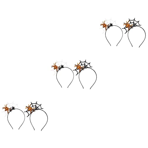ABOOFAN 6 Stk Spinnenschädel-stirnband Halloween-schädel-haarreifen Halloween-haarband Spinnen-cosplay-stirnband Halloween-schädel-kostüm-haarband Bilden Schädelkappe Kind Plastik von ABOOFAN