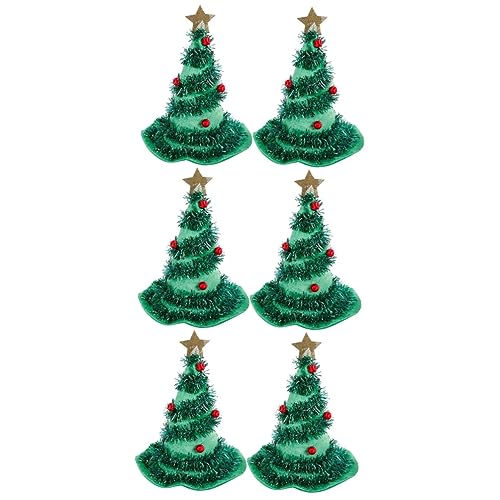 ABOOFAN Partyhüte Für Erwachsene 6 Stk Weihnachtsbaummütze Weihnachtsdeko Blitz Mit Lichtern Plastik Krippendekoration von ABOOFAN