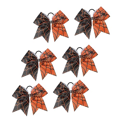 ABOOFAN 6st Halloween-gummiband Haargummis Für Mädchen Haarspangen Halloween-haarschleifen Halloween-haarschmuck Halloween-haarschal-haargummis Elastische Kordel Kürbis Dicht Baby von ABOOFAN