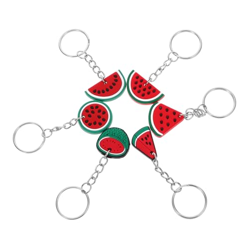 ABOOFAN 6Stücke Wassermelone Schlüsselanhänger Charm Obstanhänger Zum Aufhängen Niedliche Dekoration Für Schlüssel Taschen Und Farbenfrohe Anhänger von ABOOFAN