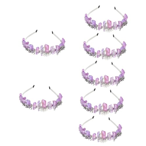 ABOOFAN 7 natürliche Kristallkrone Haarreif aus Mond Kopfbedeckung hair accessories for girls mädels geschenke Kronendekor Make-up-Haarband Kopfschmuck im Kristalldesign Trend von ABOOFAN