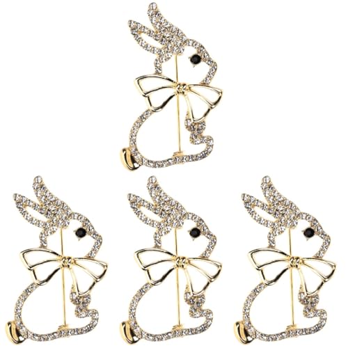 ABOOFAN 8 Stk Hasenbrosche Osterhasen-brosche Damen Jacken Jaketas De Mujer Osterabzeichen Cartoon-tier-pin Kristall-emaille-broschen Ostern Osterbrosche Passen Kleid Fräulein Legierung von ABOOFAN