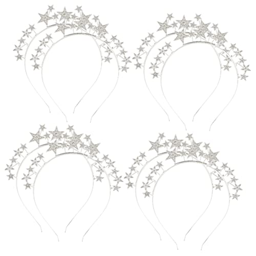 ABOOFAN 8 Stk Sterne Stirnband Fünfzackige Sternkopfbedeckungen Glänzendes Stirnband Fünfzackige Sternstirnbänder Neujahr Strass Stirnband Legierung Produkte Für Kinder Braut Haar von ABOOFAN