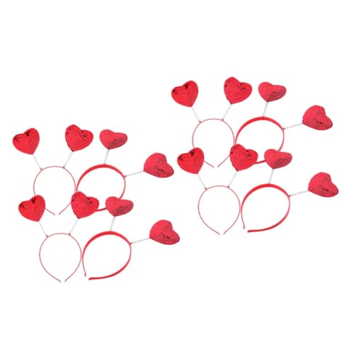 ABOOFAN 8 Stk Stirnband Herz-stirnbänder Für Mädchen Herz Haarreifen Haarschmuck Zum Valentinstag Herz-stirnbänder Für Frauen Valentinstag Zubehör Plastik Requisiten Fräulein Feder von ABOOFAN