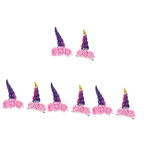 ABOOFAN 8 Stk Halloween-haarspangen Einhorn-haarspange Für Mädchen Einhorn Jubeln Haarschleifen Einhorn-krokodilklemmen Jugendliche Haarspangen Einhorn Haar Stoff Stirnband Krawatte Kleine von ABOOFAN