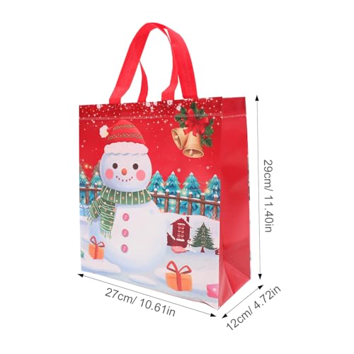 ABOOFAN 8 Stück Teiliges Weihnachts Geschenktüten aus Strapazierfähigem Vliesstoff Wiederverwendbare Faltbare Tragetaschen mit Großer Kapazität Praktische Geschenkverpackung für Party von ABOOFAN