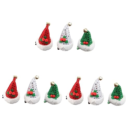 ABOOFAN 9 Stk Weihnachtshaarnadel Weihnachtsfeier Gefallen Weihnachts-pailletten-haarnadel Haarnadel Zu Weihnachten Weihnachtsmütze Für Kinder Entenclips Glöckchen Weihnachtsbaum Baby von ABOOFAN