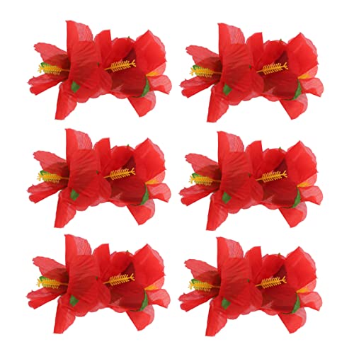 ABOOFAN 6st Haarspange Blumenhaarspangen Für Frauen Hawaiianische Blumen Haarspangen Orchidee Haarspangen Brautkopfschmuck Für Die Hochzeit Haarbedarf Strand Haarschmuck Hibiskus von ABOOFAN