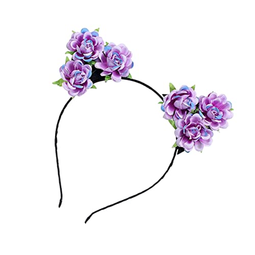 ABOOFAN Rosa Stirnband Fuchsohren Stirnband Tierische Stirnbänder Haarschmuck Stirnband Mit Tierohren Eltern-kind Violett Kleidung Weihnachten von ABOOFAN