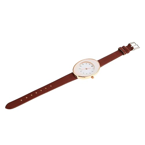 ABOOFAN Stylische Damen Quarzuhr Mit Lederarmband Modische Casual Uhr Verstellbare Armbanduhr Elegantes Design Für Frauen Alltagstaugliche Freizeit Uhr von ABOOFAN