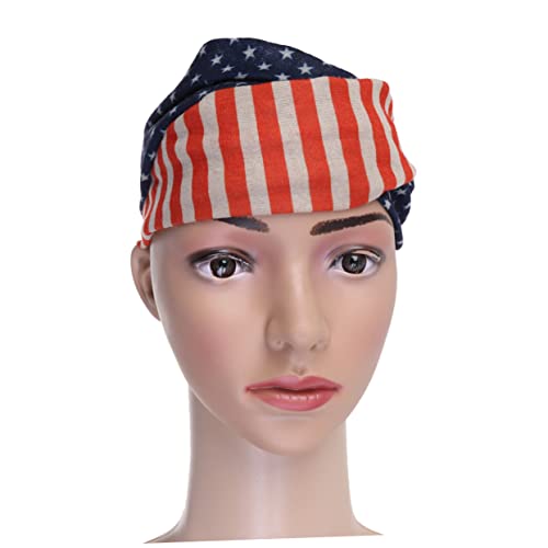 ABOOFAN Amerika-flagge Amerikanische Flagge Bandana Stirnband Rotes Stirnband Rotes Bandana-stirnband Stirnband Mit Amerikanischer Flagge Stirnbänder Für Frauen Jahrgang Fräulein Schal von ABOOFAN