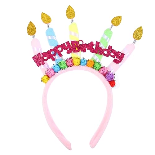 ABOOFAN Geburtstag Stirnband Ausgefallene Partyhüte Geburtstag Kopfbedeckung Geburtstagsfeier Stirnband Geburtstagsparty-hut Geburtstags-tiara Tiara-stirnband Das Banner Stoff Kind Mädchen von ABOOFAN